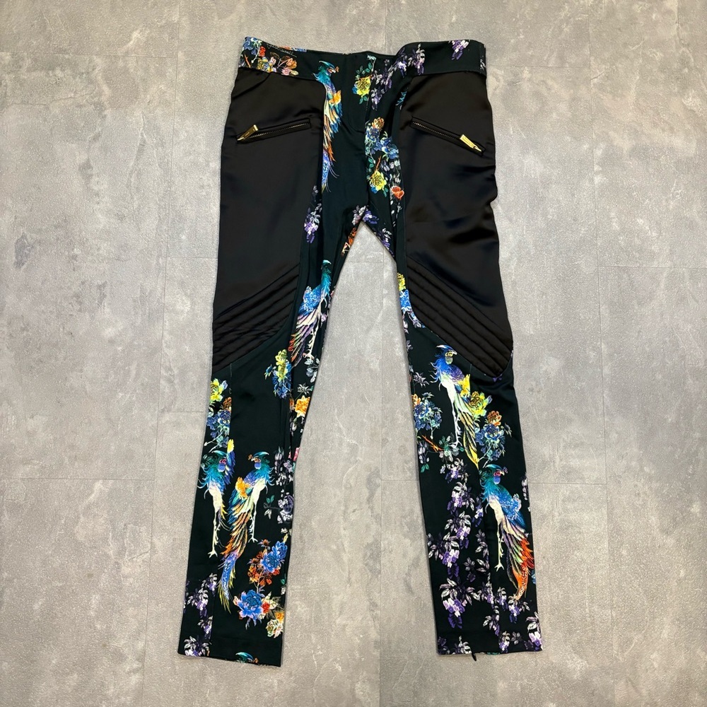 JUST CAVALLI Floral Skinny Riding Pants Size XS